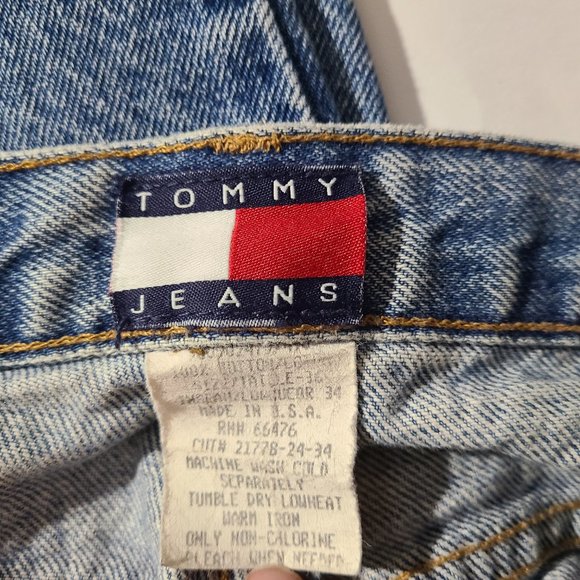 Vtg 90s Tommy Hilfiger Traditional Classic Denim Jeans Size 34 x 32 Made/USA - Picture 4 of 10
